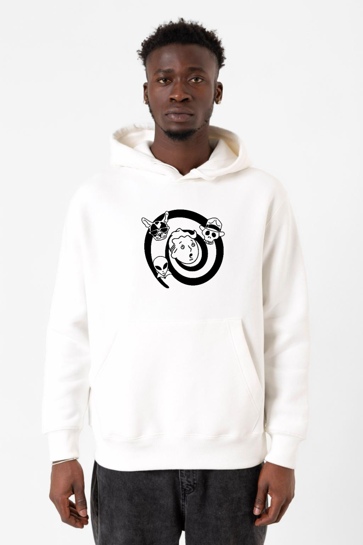 Fallout Wild Wasteland Beyaz Erkek 3ip Kapşonlu Sweatshirt
