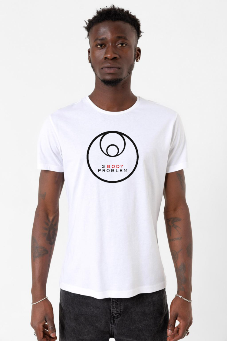 3 Body Problem Logo Beyaz Erkek Bisikletyaka Tshirt