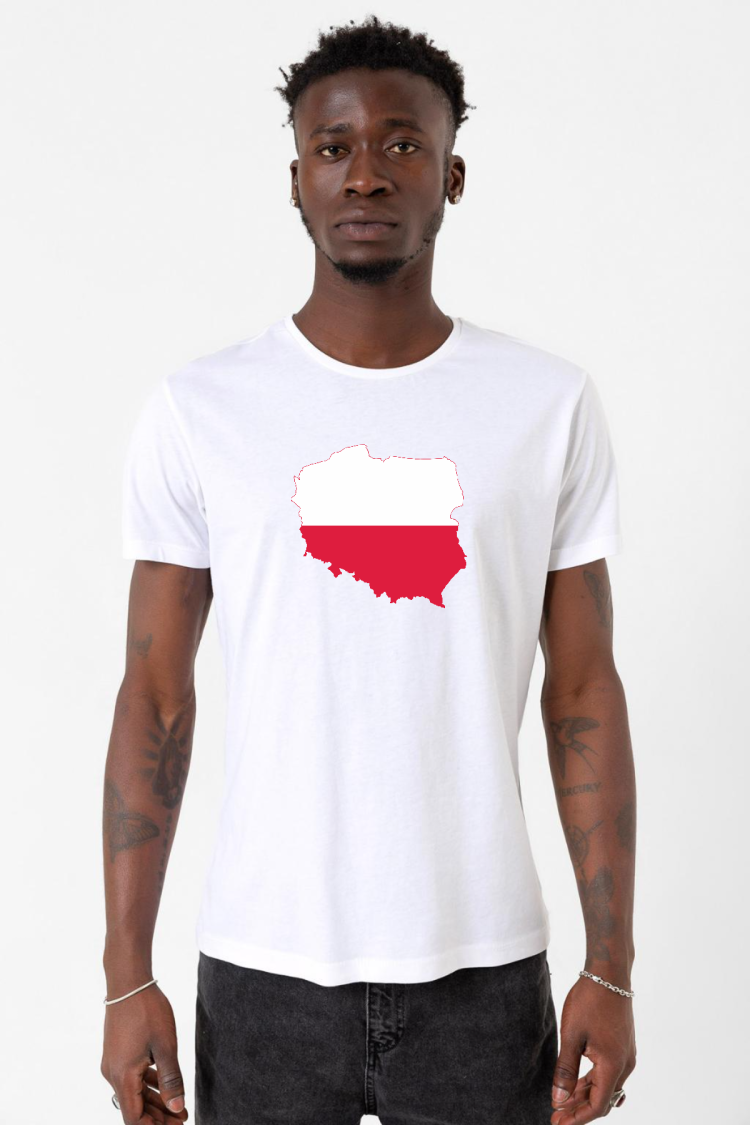 Euro 24 Poland Beyaz Erkek Bisikletyaka Tshirt