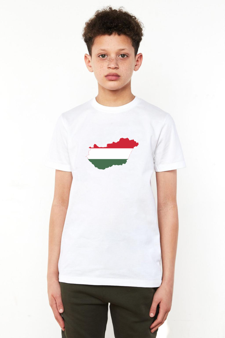 Euro 24 Hungary Beyaz Çocuk Bisikletyaka Tshirt
