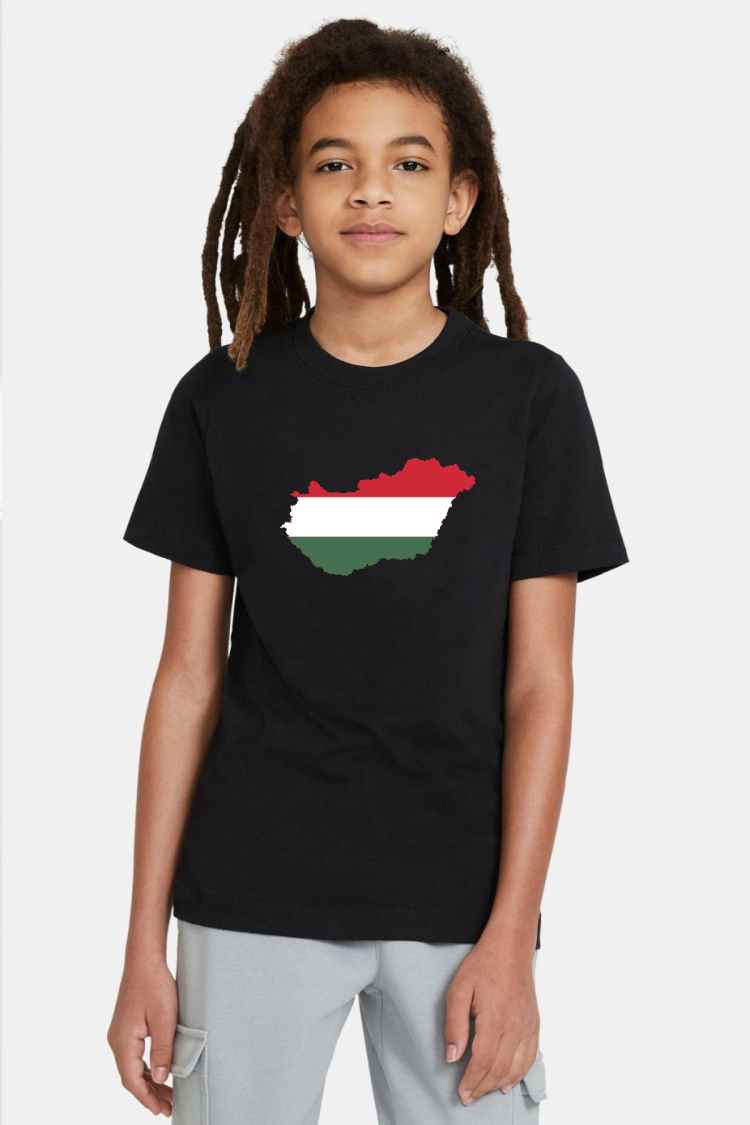 Euro 24 Hungary Siyah Çocuk Tshirt