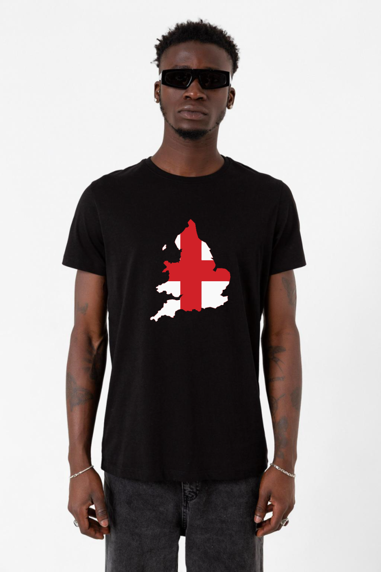 Euro 24 England Siyah Erkek Tshirt