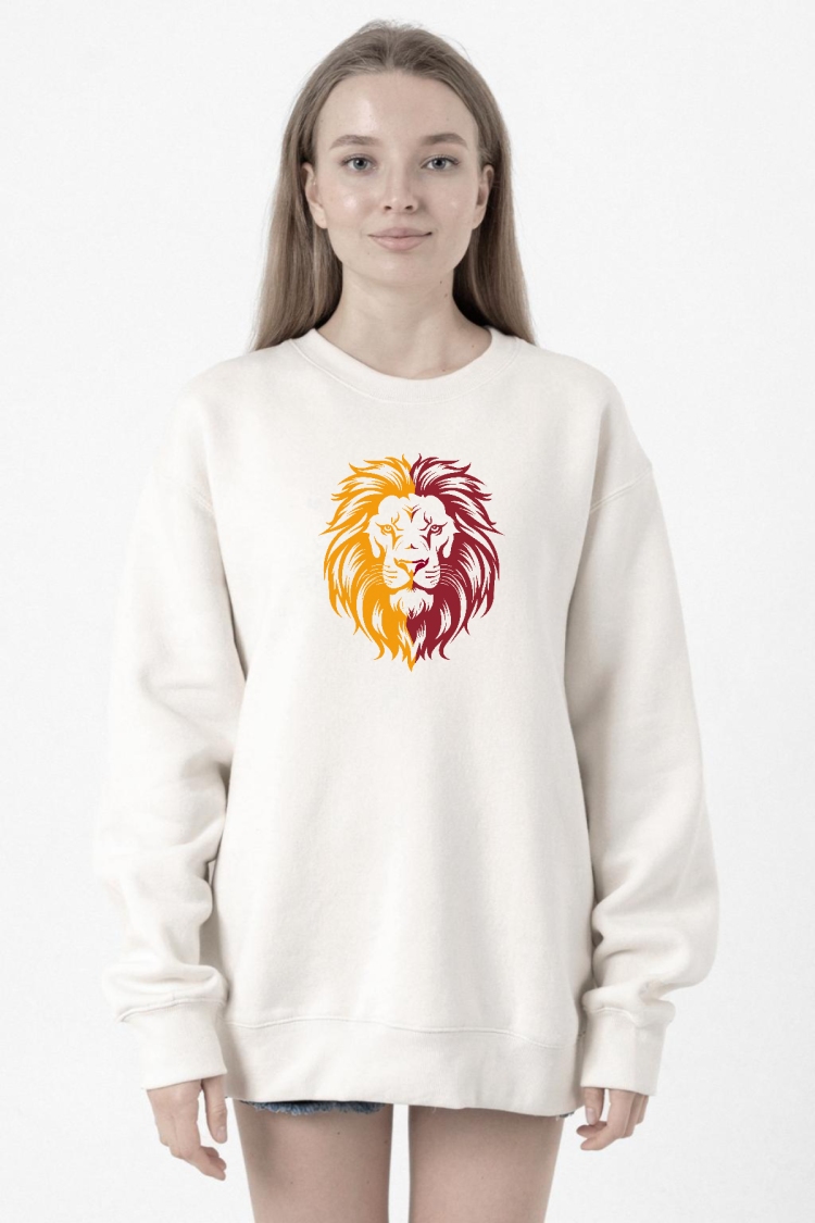 Sarı Kırmızı Leon Beyaz Kadın 2ip Sweatshirt