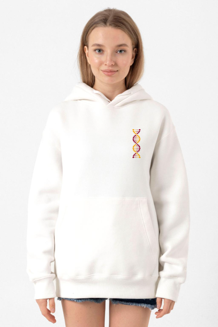 Sarı Kırmızı Dna Beyaz Kadın 3ip Kapşonlu Sweatshirt