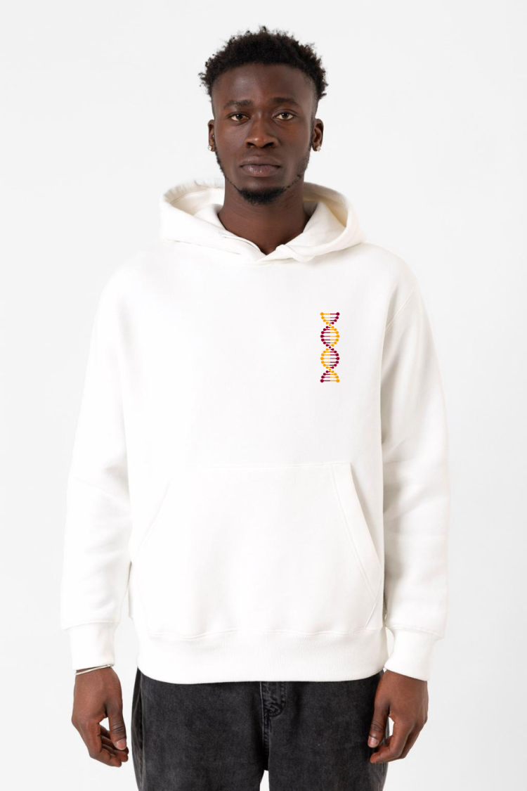 Sarı Kırmızı Dna Beyaz Erkek 3ip Kapşonlu Sweatshirt