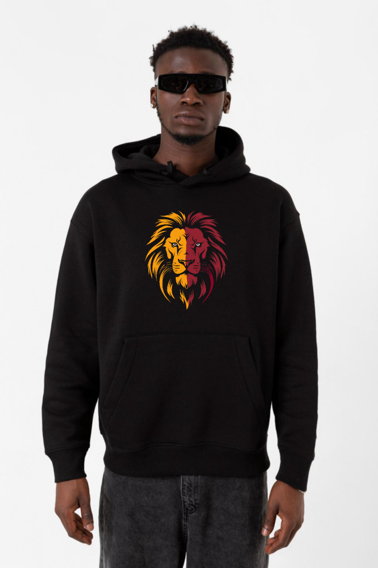 Sarı Kırmızı Leon Siyah Erkek 3ip Kapşonlu Sweatshirt