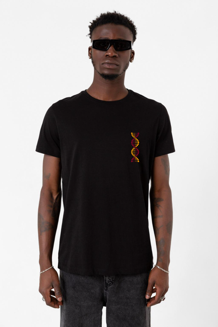 Sarı Kırmızı Dna Siyah Erkek Tshirt