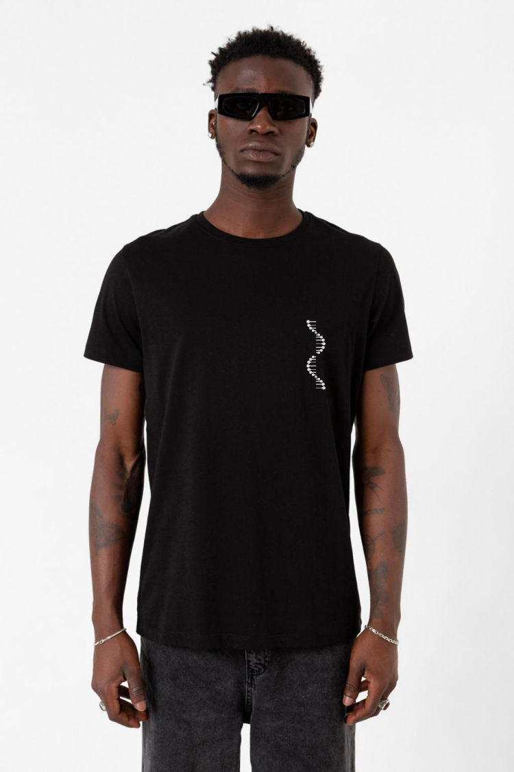 Siyah Beyaz Dna Siyah Erkek Tshirt