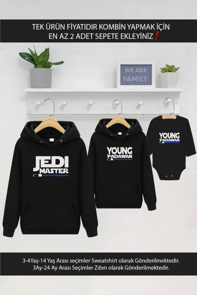 Jedi Master Baba Oğul Kız (TEK ÜRÜN FİYATIDIR KOMBİN YAPMAK İÇİN EN AZ 2 ADET SEPETE EKLEYİNİZ)