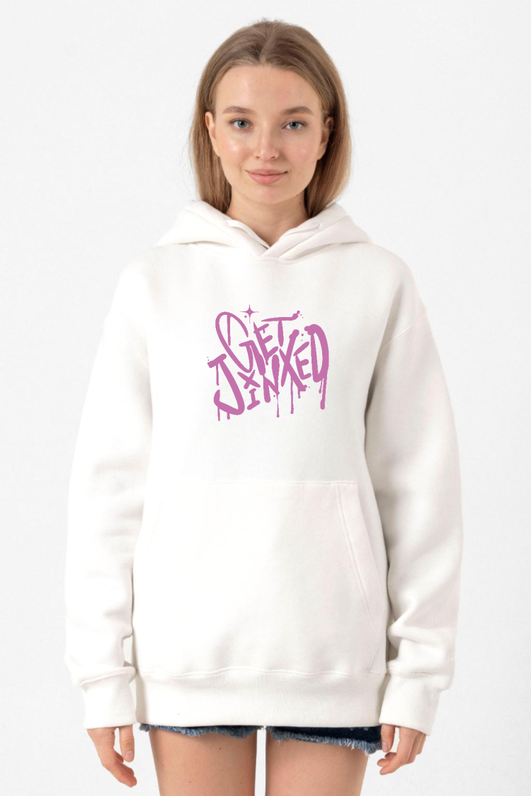 Arcane Get Jinxed Beyaz Kadın 3ip Kapşonlu Sweatshirt