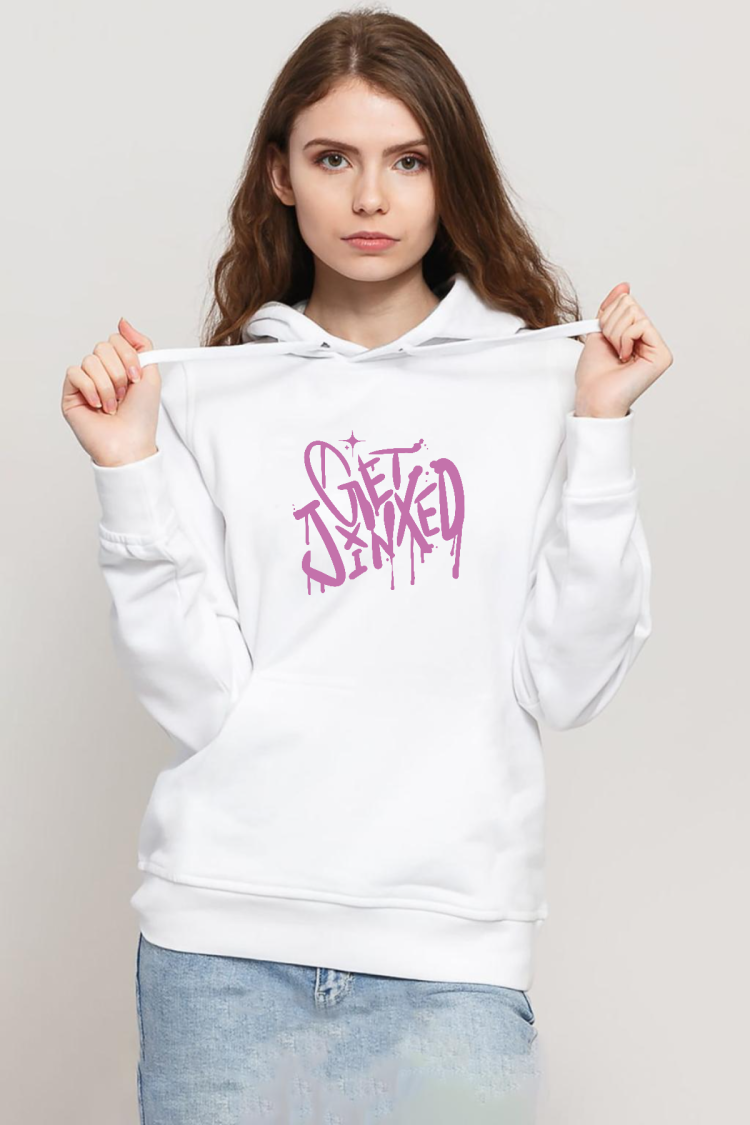 Arcane Get Jinxed Beyaz Kadın 3ip Kapşonlu Sweatshirt