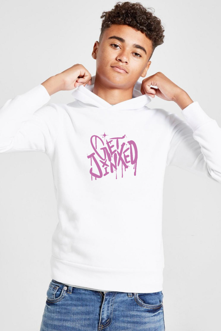 Arcane Get Jinxed Beyaz Çocuk 3ip Kapşonlu  Sweatshirt