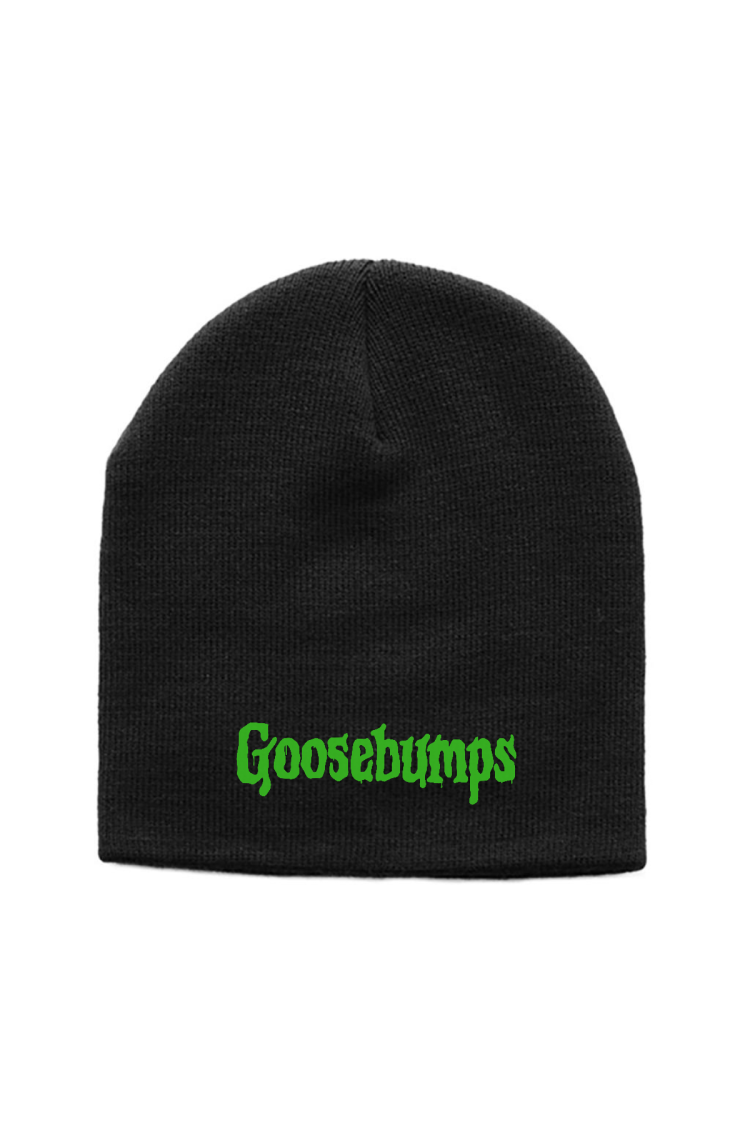 Goosebumps Lettern Siyah Örme Bere