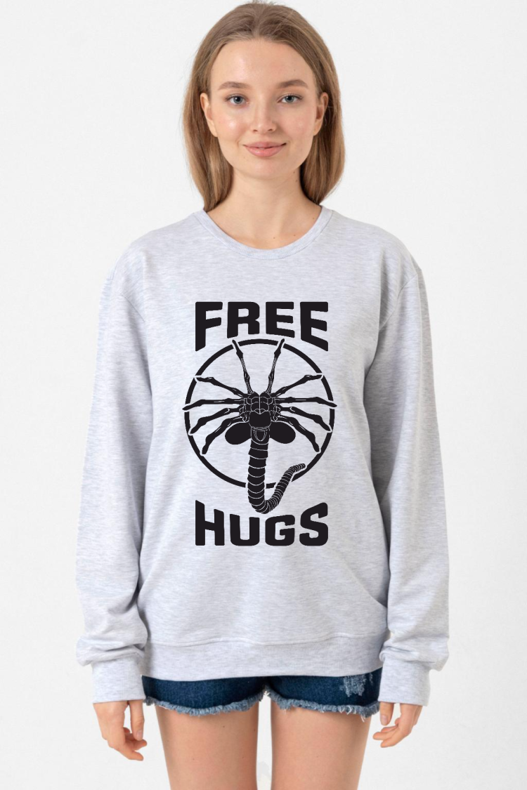 Free Facehugger Hugs Grimelanj Kadın 2ip Sweatshirt