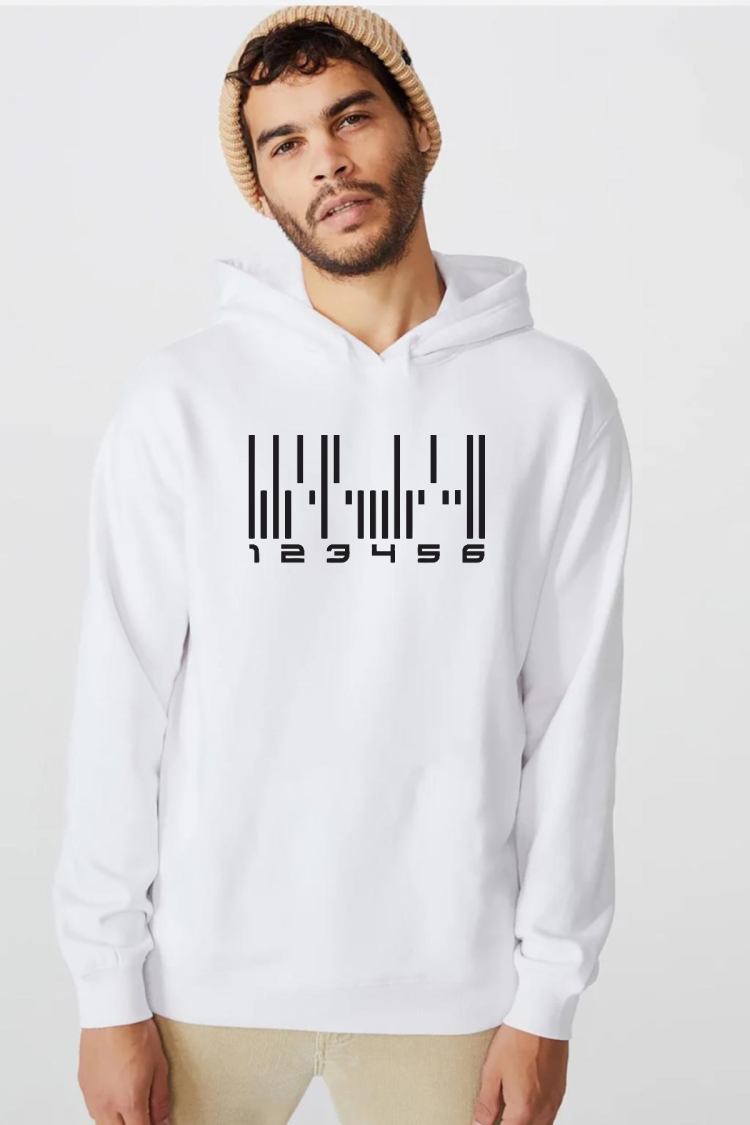 Dark Matter The Android Barcode Beyaz Erkek 3ip Kapşonlu  Sweatshirt