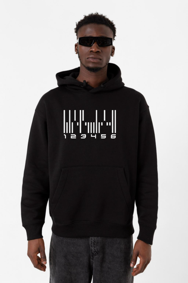 Dark Matter The Android Barcode Siyah Erkek 3ip Kapşonlu Sweatshirt