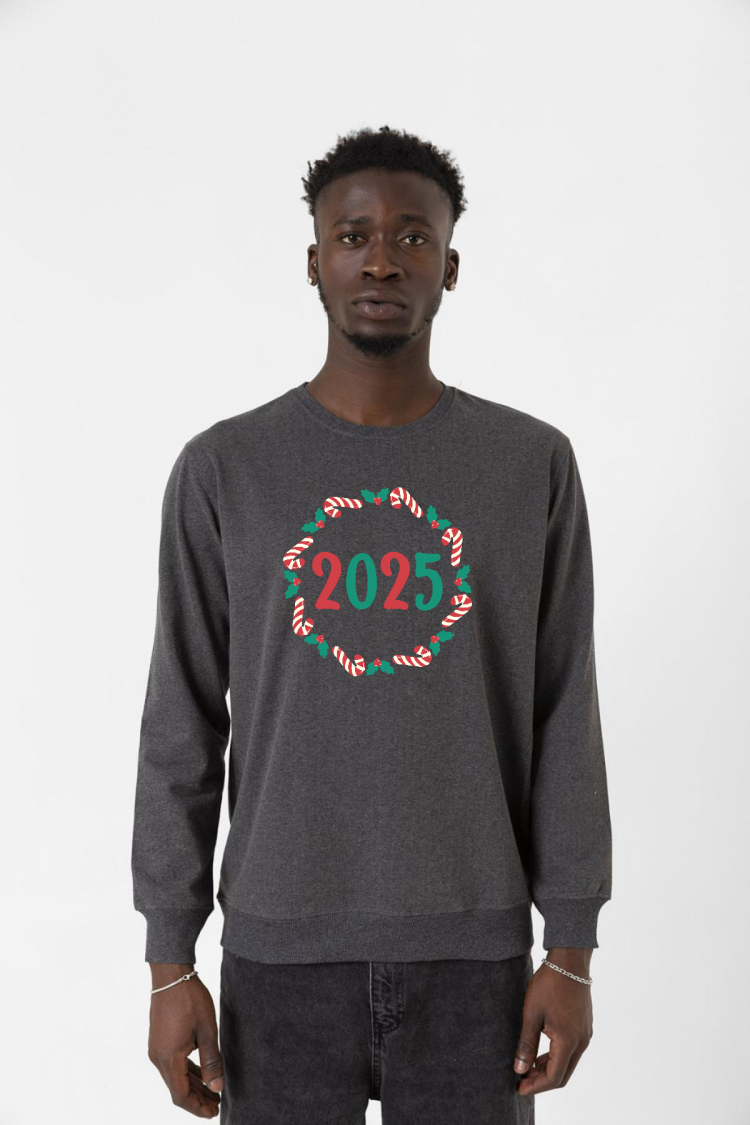 Christmas Holiday Wreath Füme Erkek 2ip Sweatshirt