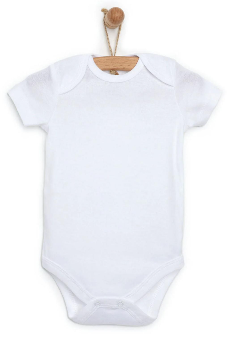 Beyaz Basic Kısa Kollu Zıbın Body