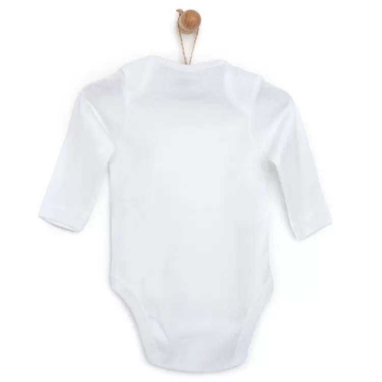 Beyaz Basic Uzun Kollu Zıbın Body