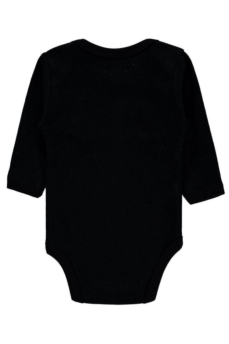 Siyah Basic Uzun Kollu Zıbın Body