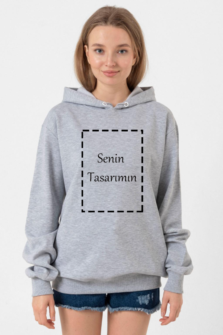 Kendin Tasarla Grimelanj Kadın 3ip Kapşonlu Sweatshirt