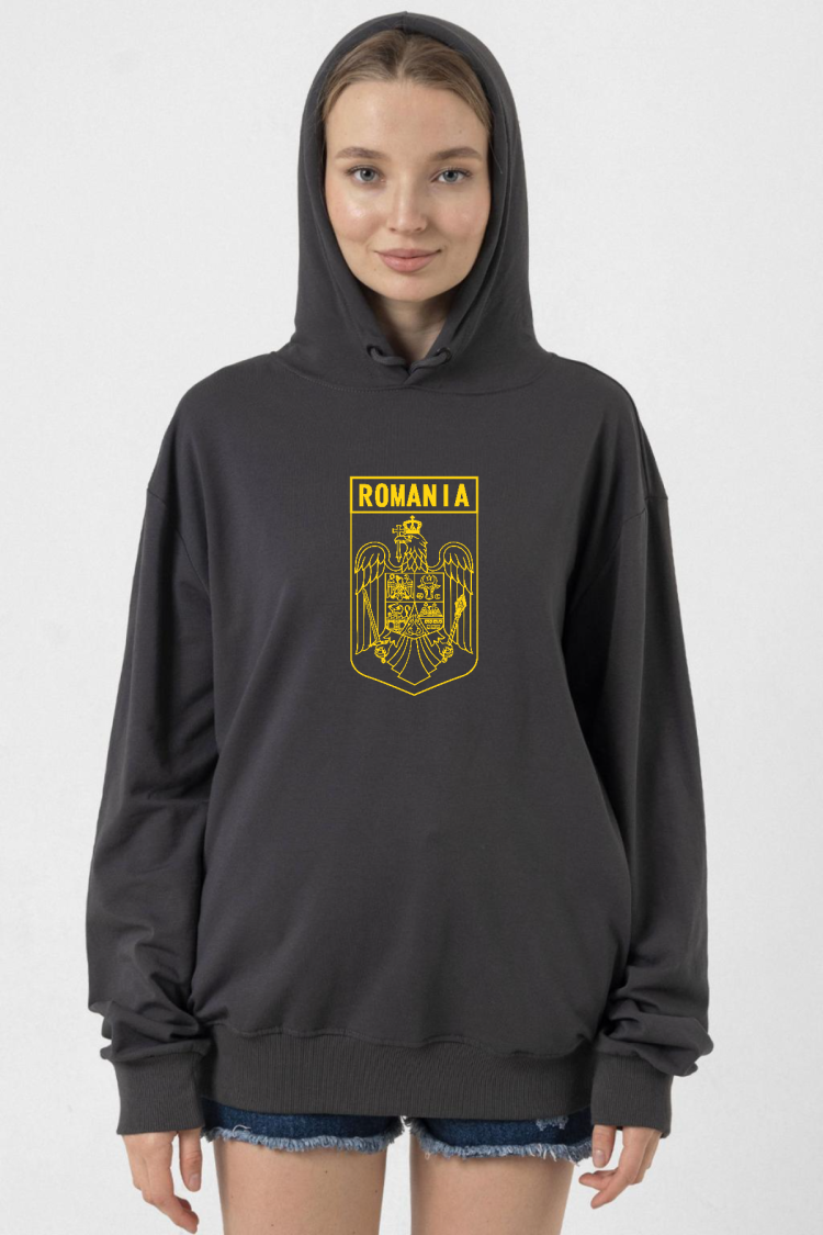 Romania Coat Arms Füme Kadın 2ip Kapşonlu