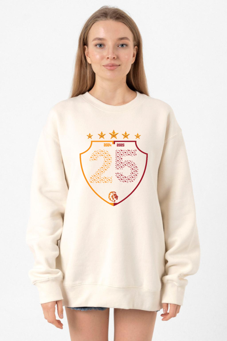 25 Şampiyonluk Shield Ekru Kadın 2ip Sweatshirt