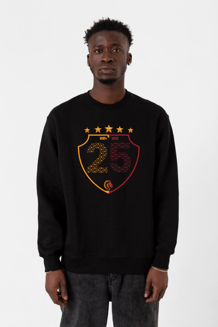 25 Şampiyonluk Shield Siyah Erkek 2ip Sweatshirt