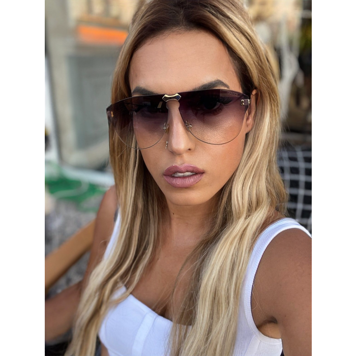 Siyah Camlı Çerçevesiz Gucci Gözlük 81