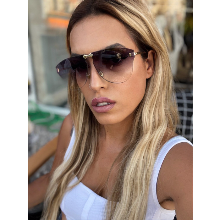 Siyah Camlı Çerçevesiz Gucci Gözlük 81