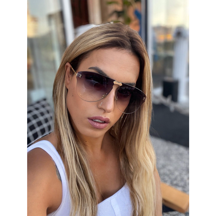 Siyah Camlı Çerçevesiz Gucci Gözlük 81