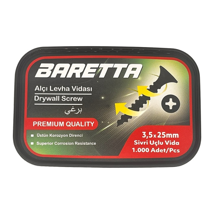 3,5 X 35 Sivri Uçlu Vida Baretta Vida