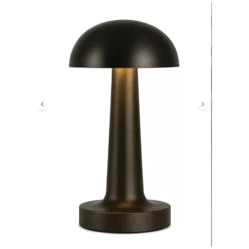 Lizbon Siyah Kasa Antik Şarjlı Masa Lambası