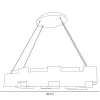 Led Avize Sarkıt KALE  83x35 cm