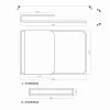 Led Avize Plafonyer PORT  90*60 cm