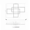 Led Avize Plafonyer DİKKÖŞE ÜÇ4GEN 100*80 cm