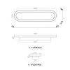 Led Avize Plafonyer BASIS  60*16 cm