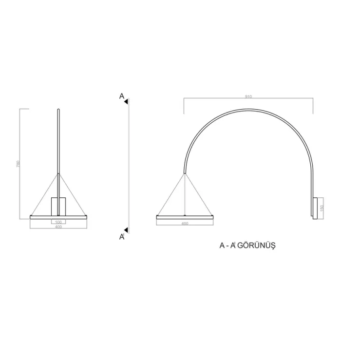 Led Aplik CIRKEL MINI 40 cm
