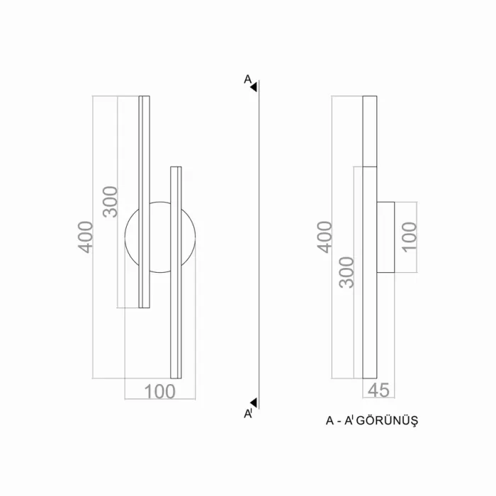 Led Aplik SIRTA 45 cm