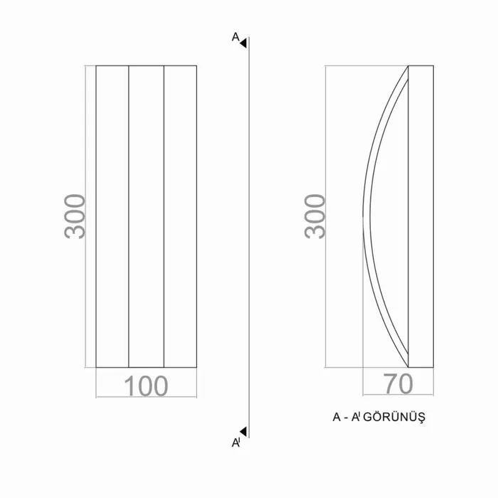 Led Aplik ROTARY 30*10 cm