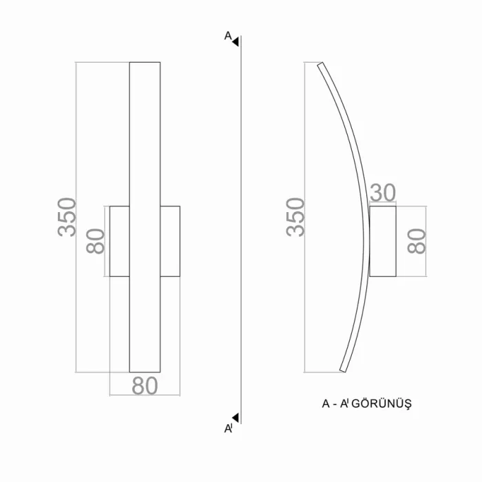 Led Aplik CORNO 35 cm
