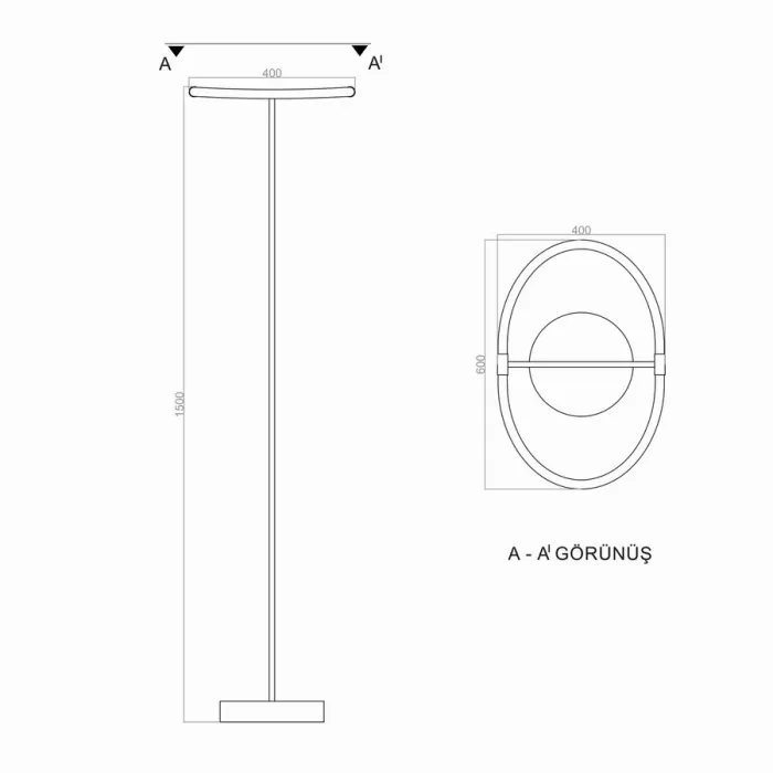 Led Lambader PARAPLUIE  150 cm