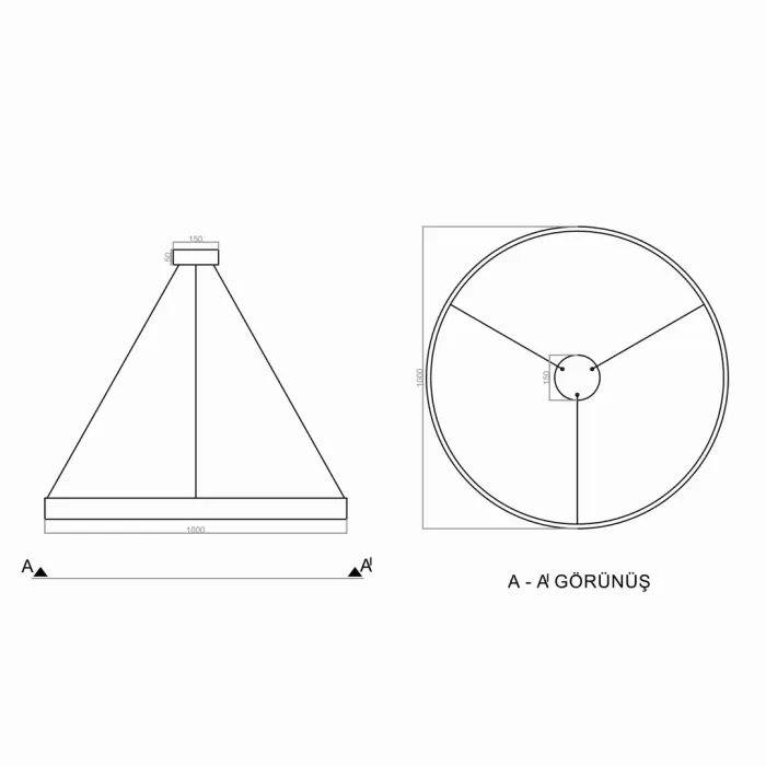 Led Avize Sarkıt SIEBZIG 60 cm