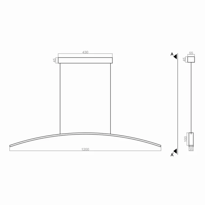 Led Avize Sarkıt EYES 120 cm