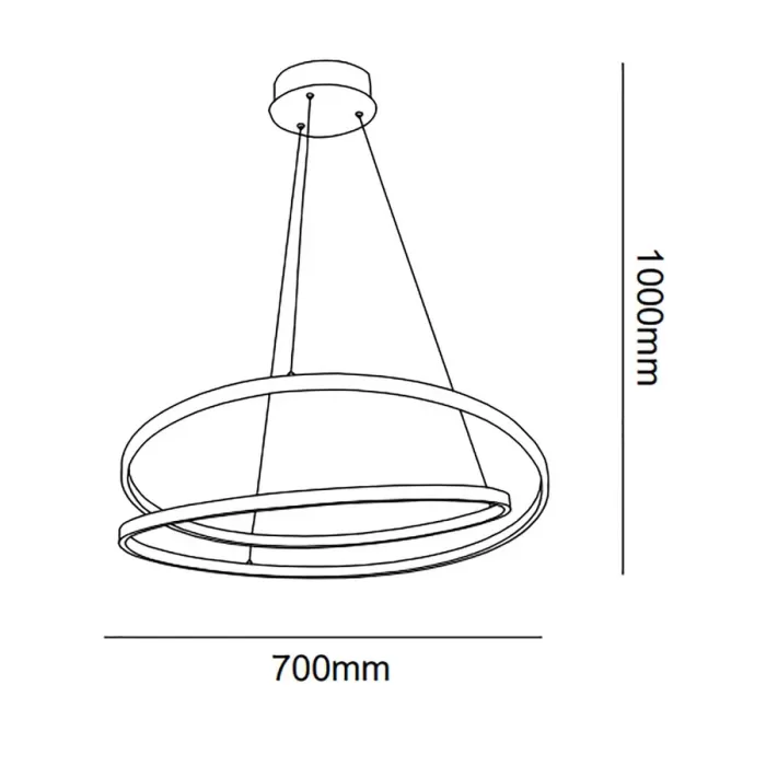 Led Avize Sarkıt ÇİFTSALTO 60 cm