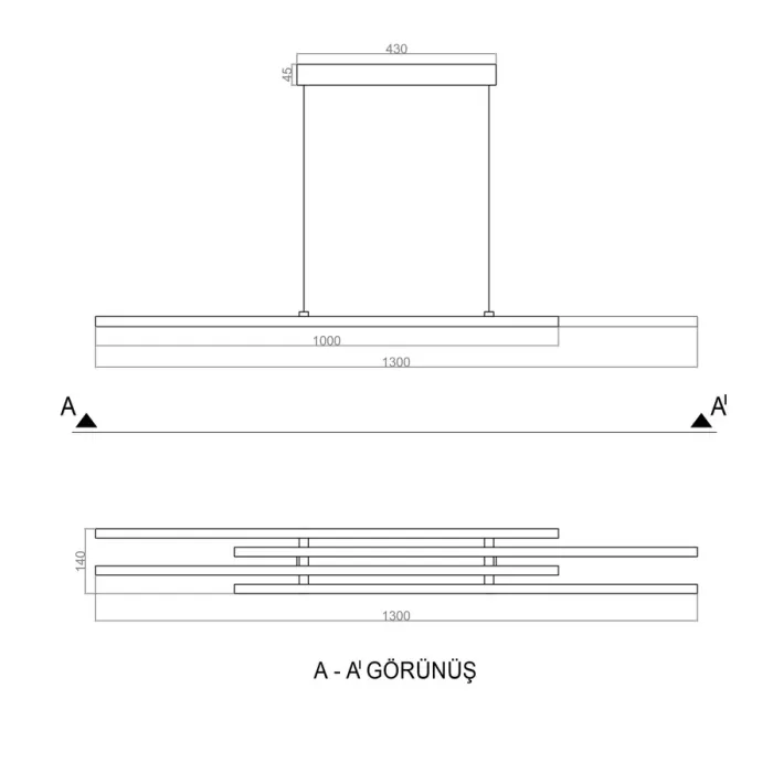 Led Avize Sarkıt  4FENCE 4*100 cm