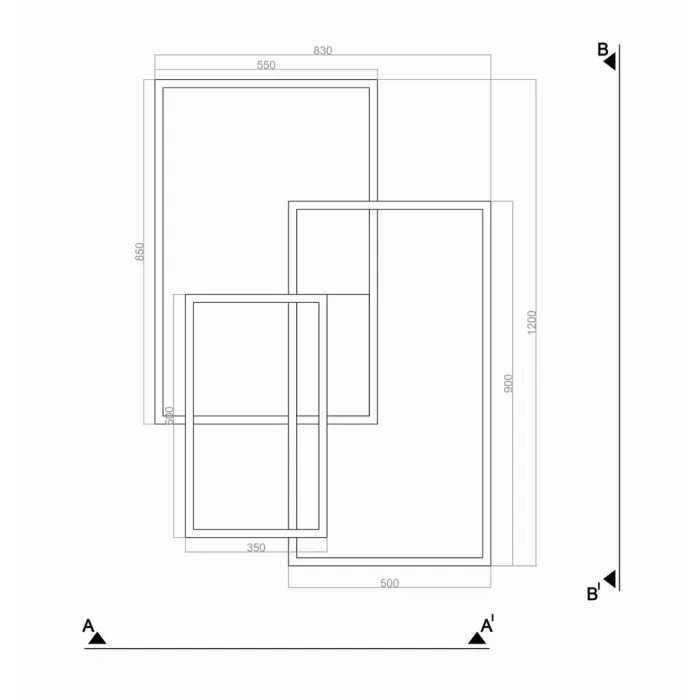 Led Avize Plafonyer SIRTA 120*83 cm