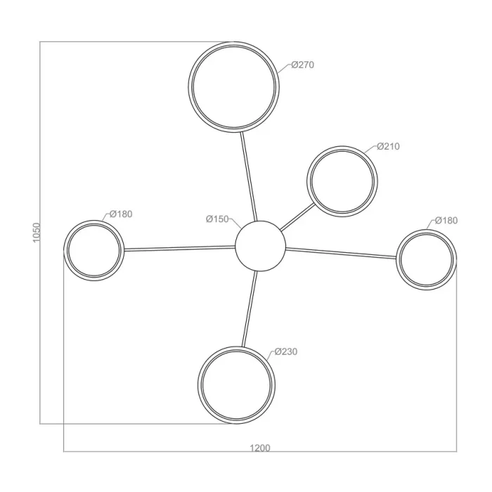 Led Avize Plafonyer PLANETS 120*105 cm