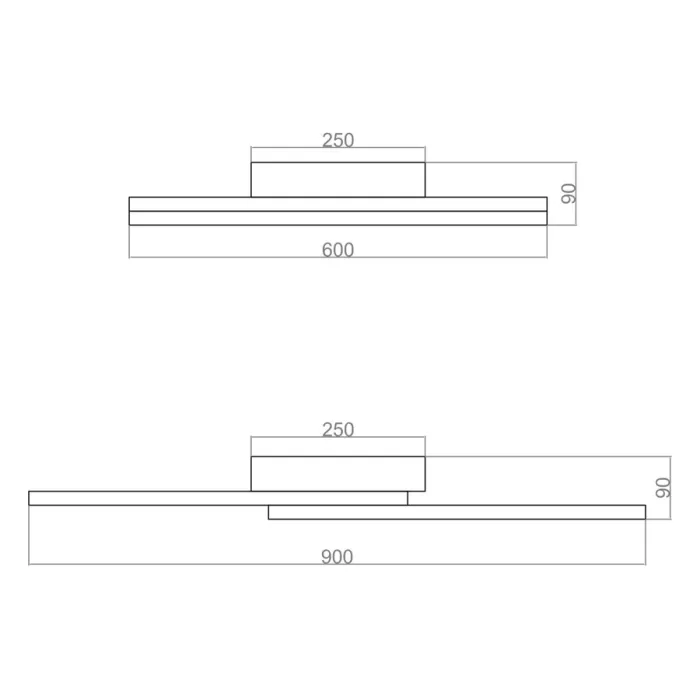 Led Avize Plafonyer SIRTA 90*60 cm