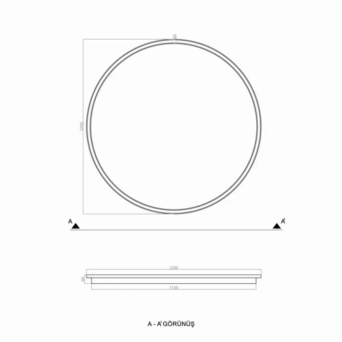 Led Avize Plafonyer BASIS 120 cm